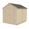Forest 8 X 6ft Overlap Pressure Treated Apex Shed - Double Door No Windows -Garden Care Shop 12833294 1664831940326218