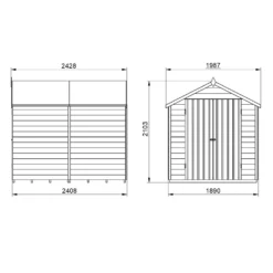 Forest 8 X 6ft Overlap Pressure Treated Apex Shed - Double Door No Windows 18 Forest 8 X 6ft Overlap Pressure Treated Apex Shed - Double Door No Windows -Garden Care Shop 12833294 4814833197339820