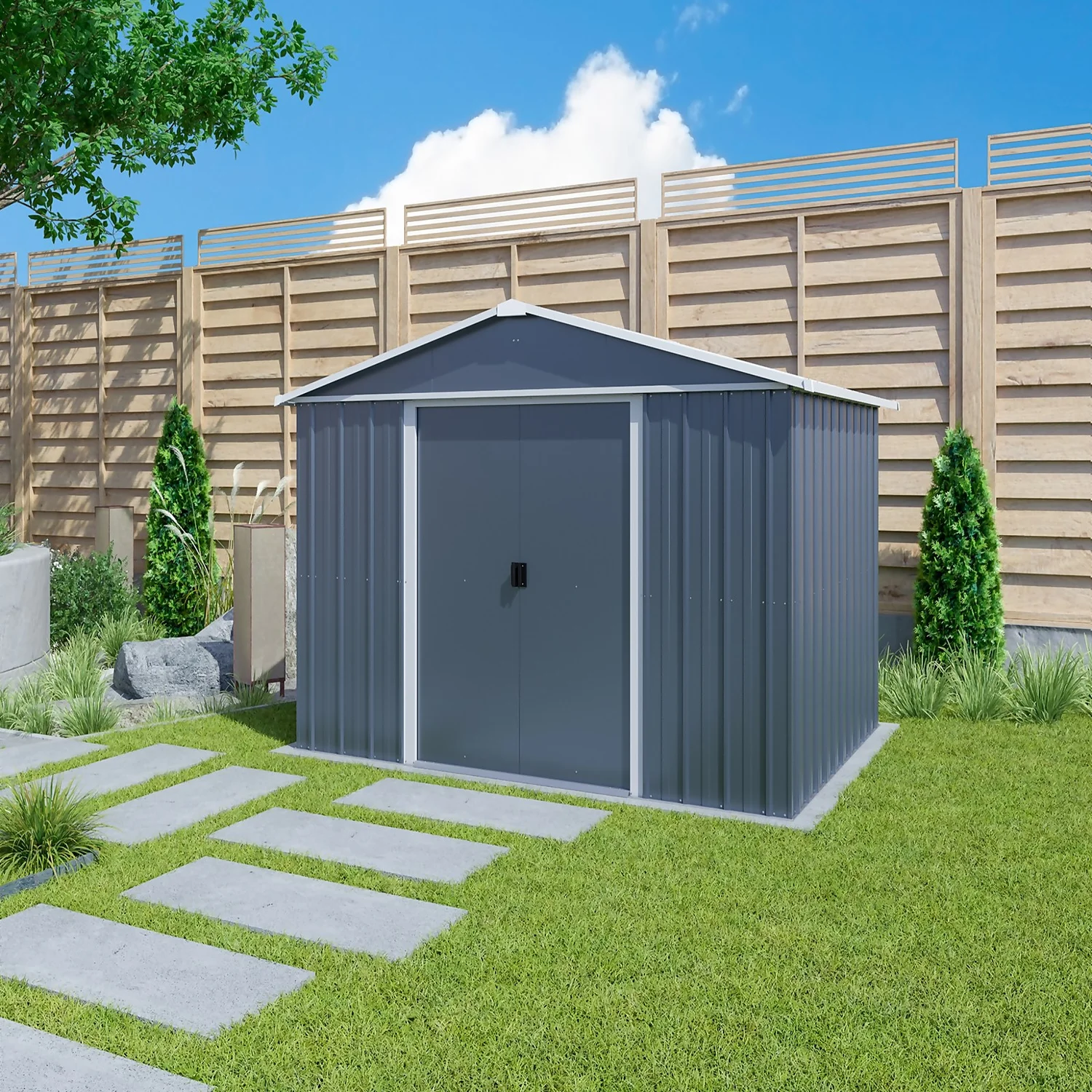 Yardmaster 10x8ft Metal Apex Shed 5 Yardmaster 10x8ft Metal Apex Shed - Image 3
