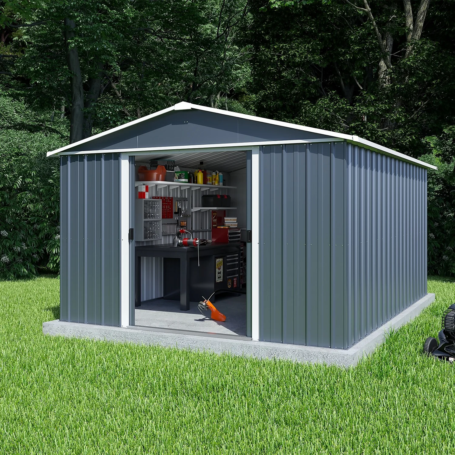 Yardmaster 10x13ft Metal Apex Shed 3 Yardmaster 10x13ft Metal Apex Shed