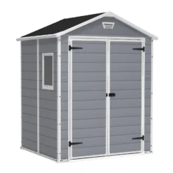 Keter Manor 6 X 5ft Outdoor Plastic Garden Storage Shed - Grey