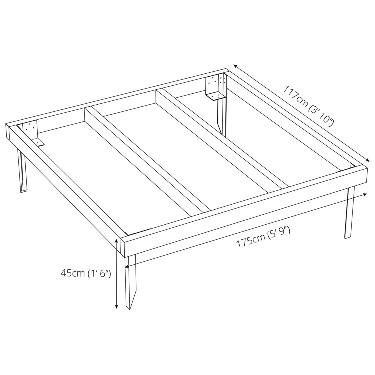 Mercia 6x4ft Pressure Treated Wooden Shed Base 8 Mercia 6x4ft Pressure Treated Wooden Shed Base - Image 6