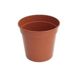 Flower Pot In Orange - 17.8cm