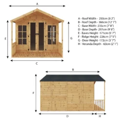 Country Living Tuxford 12 X 8ft Premium Traditional Summerhouse Painted + Installation - Thorpe Towers -Garden Care Shop 12877400 6375040028689741