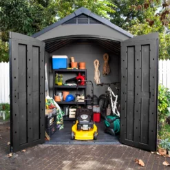 Keter Premier 7 X 7ft Outdoor Garden Apex Storage Shed - Grey -Garden Care Shop 12882034 9565036180690085