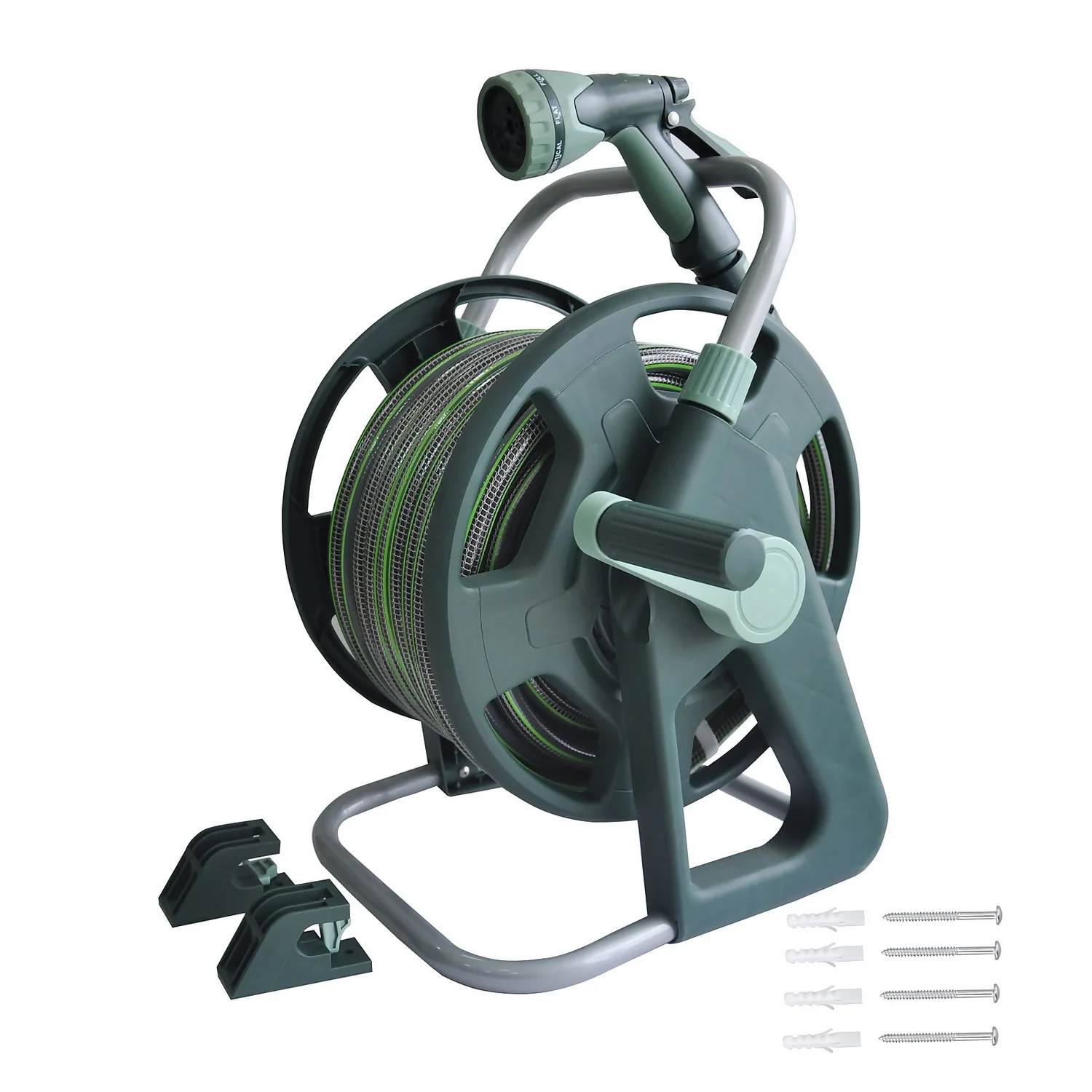 Homebase Premium Anti-Kink Hose Reel Set - 25m 3 Homebase Premium Anti-Kink Hose Reel Set - 25m