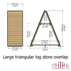 Shire Large Triangular Log Store -Garden Care Shop 12887195 9954851584676747