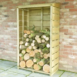 Shire Tall Wall Log Store - 3x1.5ft -Garden Care Shop 12887202 1824851593365374