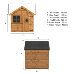 Mercia 4 X 4ft Snug Wooden Playhouse - Installation Included -Garden Care Shop 12888284 1505027553301392