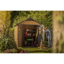 Keter Newton 7.5 X 7ft Outdoor Plastic Garden Storage Shed - Brown -Garden Care Shop 12909854 1174845876264387