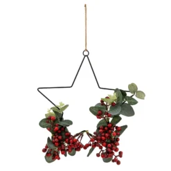 Hanging Star With Foliage And Berries