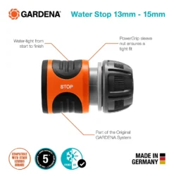 GARDENA Water Stop 13 Mm (1/2") 15 Mm (5/8") -Garden Care Shop 13043387 5054907551277982