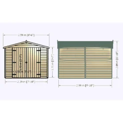 Shire 10 X 8ft Shed Overlap Double Door - No Windows 19 Shire 10 X 8ft Shed Overlap Double Door - No Windows -Garden Care Shop 13082801 1454862497401813