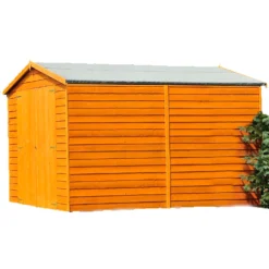 Shire 10 X 8ft Shed Overlap Double Door - No Windows