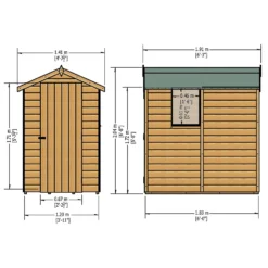 Shire 6 X 4ft Shed Shetland Shiplap -Garden Care Shop 13082805 1864862497293978