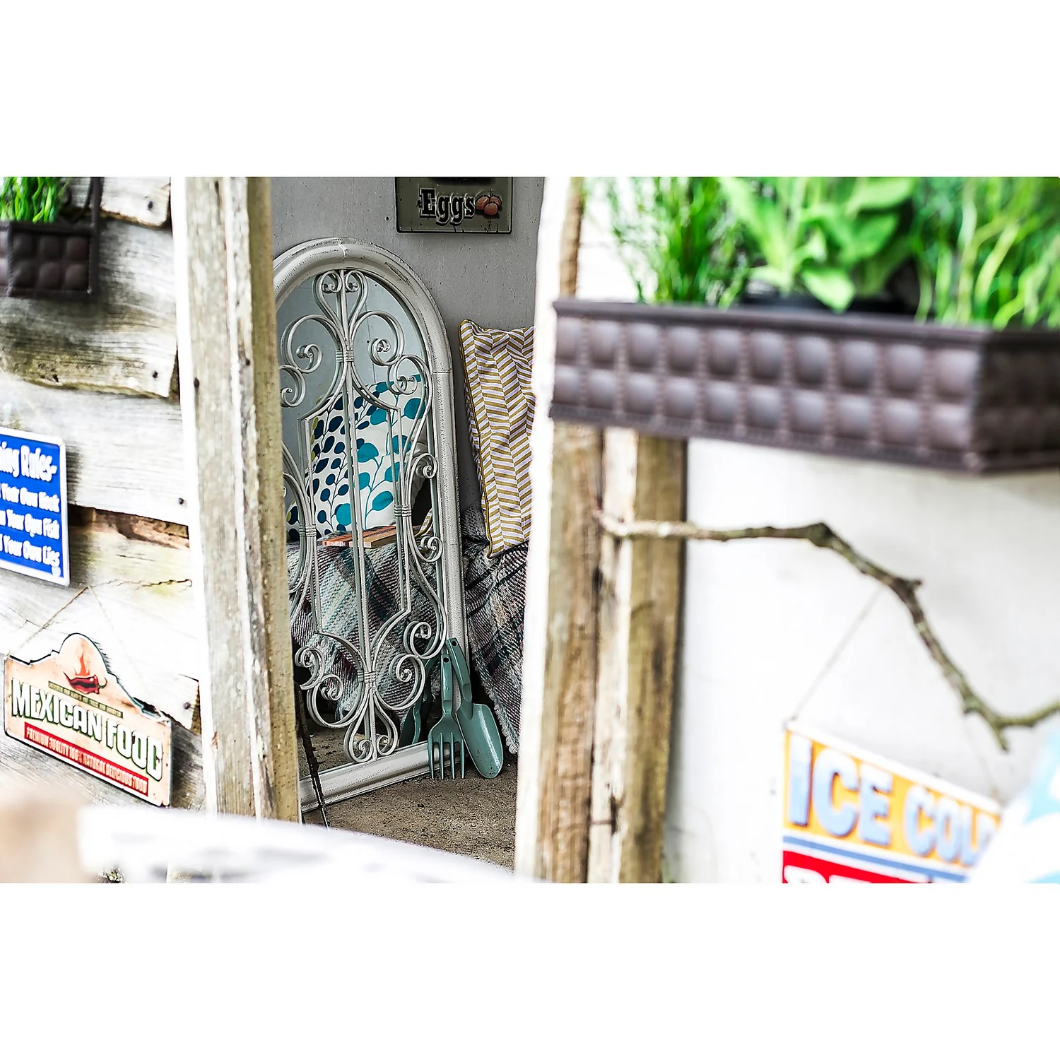 Scrolled Arch Garden Mirror 7 Scrolled Arch Garden Mirror - Image 5