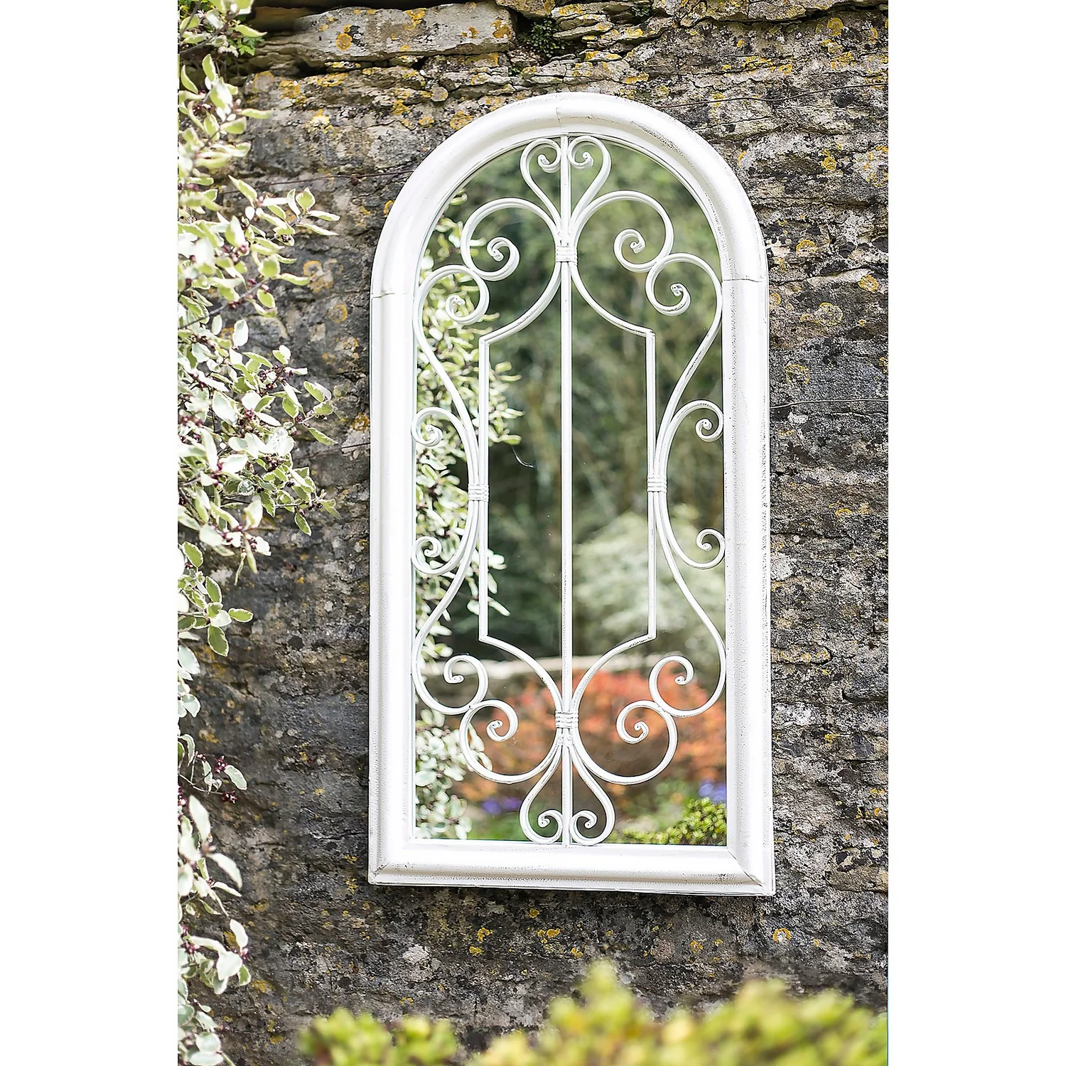 Scrolled Arch Garden Mirror 4 Scrolled Arch Garden Mirror - Image 2