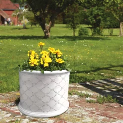 Mayfair Antique White Cylinder Plant Pot - 30cm 5 Mayfair Antique White Cylinder Plant Pot - 30cm -Garden Care Shop 13176816 1574943628044811