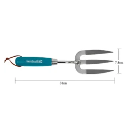 House Beautiful Stainless Steel Hand Fork With A Teal Painted Hardwood Handle -Garden Care Shop 13188707 1804928022202854
