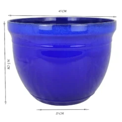 Maddison Royal Blue Planter - 45cm -Garden Care Shop 13190833 4294926229099605