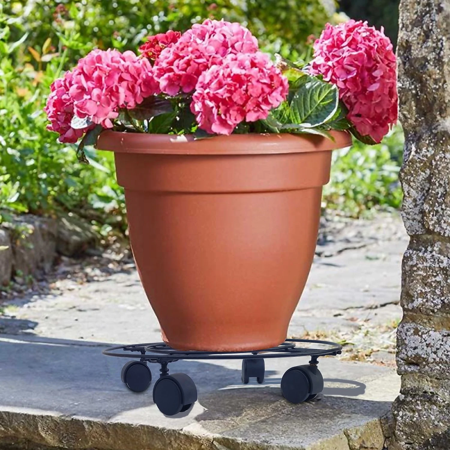 Black Plant Pot Caddy - 35cm 4 Black Plant Pot Caddy - 35cm - Image 2