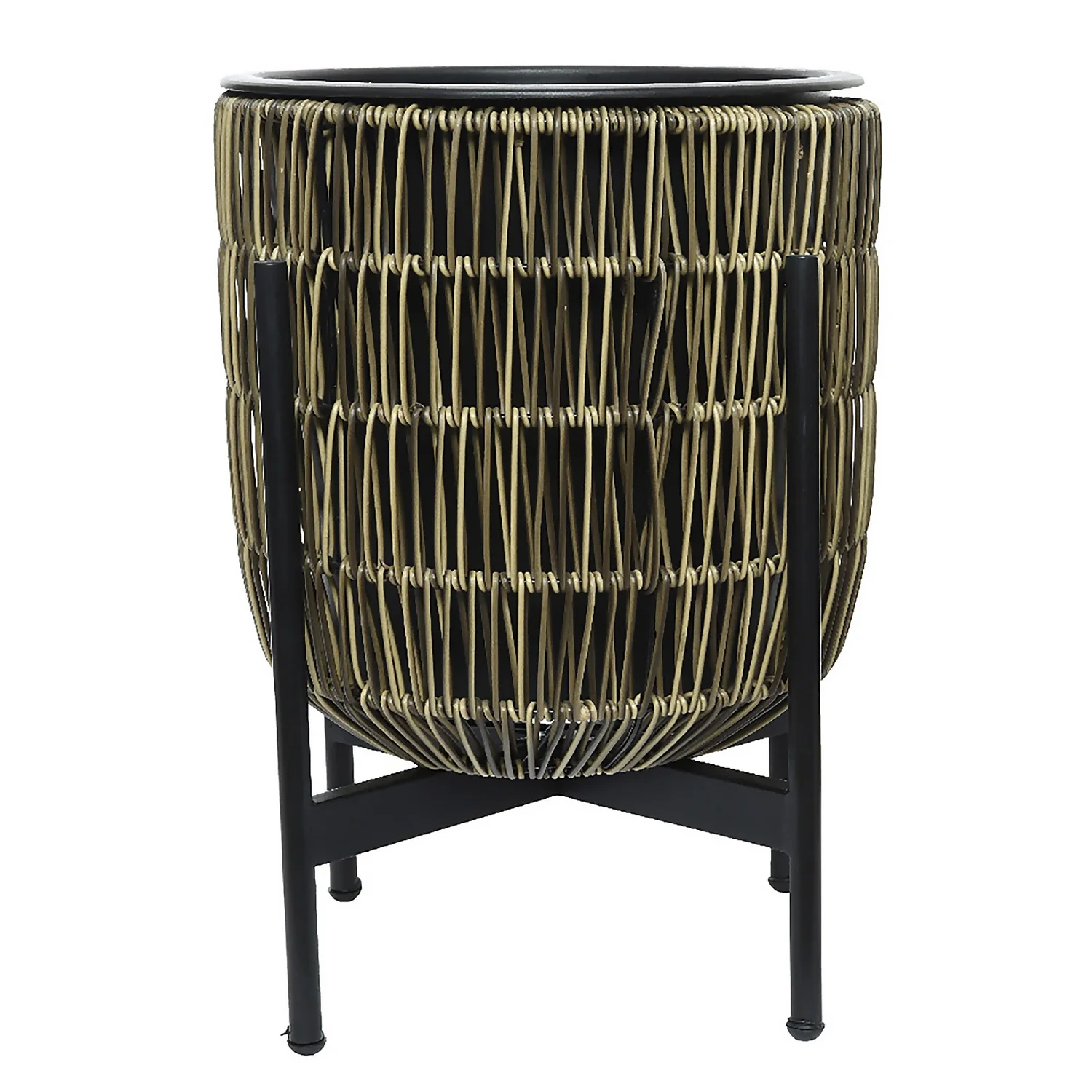 Kate Round Rattan Planter With Legs - Large 3 Kate Round Rattan Planter With Legs - Large