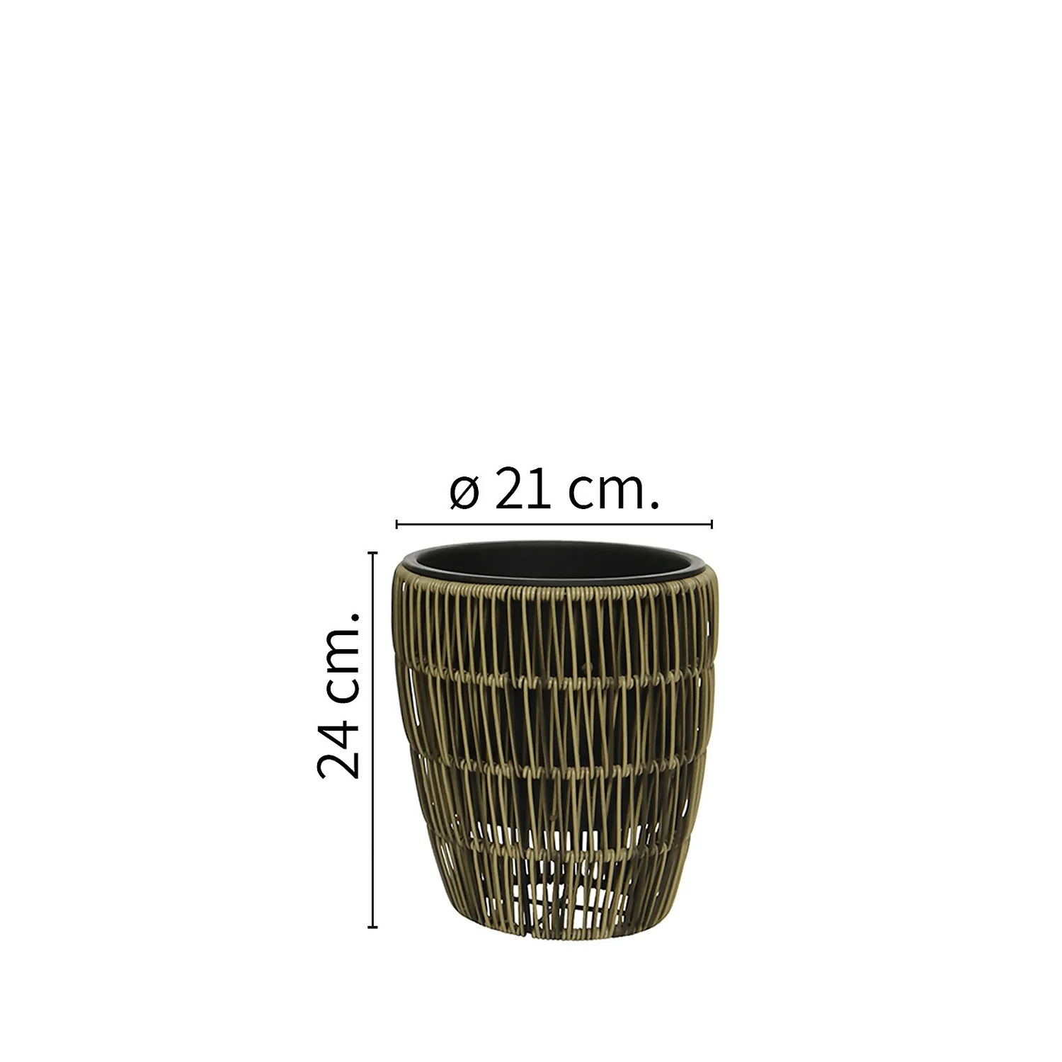 Kate Round Rattan Planter - Small 6 Kate Round Rattan Planter - Small - Image 4