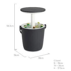Keter GoBar Outdoor Ice Cooler Table Garden Furniture - Dark Grey / Cream 17 Keter GoBar Outdoor Ice Cooler Table Garden Furniture - Dark Grey / Cream -Garden Care Shop 13412933 6674910901778806