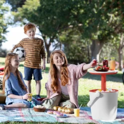 Keter GoBar Outdoor Ice Cooler Table Garden Furniture - Red / White 16 Keter GoBar Outdoor Ice Cooler Table Garden Furniture - Red / White -Garden Care Shop 13412934 5744910901735855