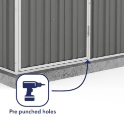 Absco 5 X 3ft Space Saver Metal Pent Shed - Grey 15 Absco 5 X 3ft Space Saver Metal Pent Shed - Grey -Garden Care Shop 13440827 1364929185642826