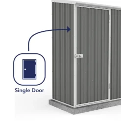 Absco 5 X 3ft Space Saver Metal Pent Shed - Grey 14 Absco 5 X 3ft Space Saver Metal Pent Shed - Grey -Garden Care Shop 13440827 1844929185596365