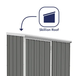 Absco 5 X 3ft Space Saver Metal Pent Shed - Grey 13 Absco 5 X 3ft Space Saver Metal Pent Shed - Grey -Garden Care Shop 13440827 1974929185531415