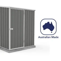 Absco 5 X 3ft Space Saver Metal Pent Shed - Grey 17 Absco 5 X 3ft Space Saver Metal Pent Shed - Grey -Garden Care Shop 13440827 2534929185766147