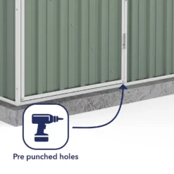 Absco 5 X 3ft Space Saver Metal Pent Shed - Green 15 Absco 5 X 3ft Space Saver Metal Pent Shed - Green -Garden Care Shop 13440828 1214929164352528