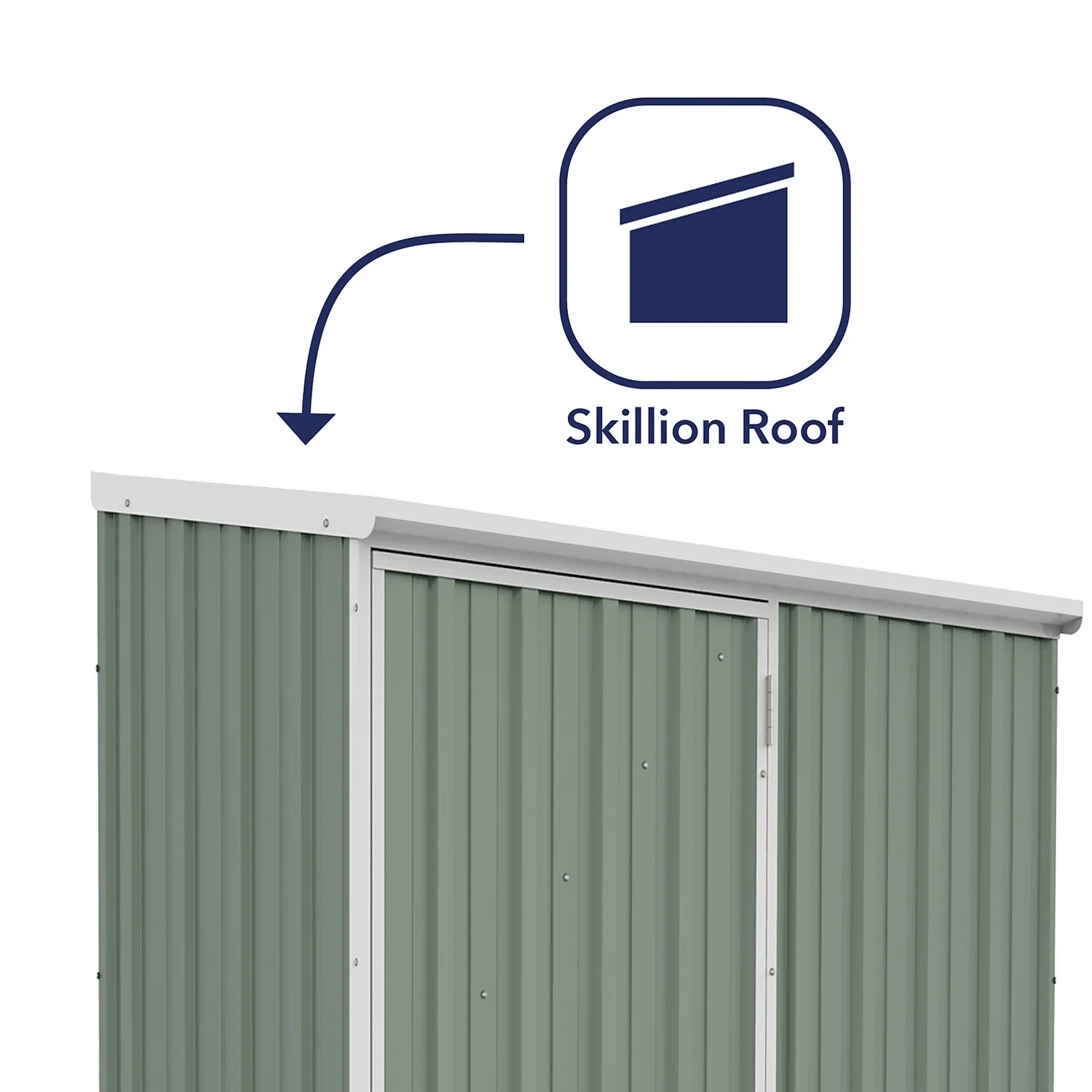 Absco 5 X 3ft Space Saver Metal Pent Shed - Green 6 Absco 5 X 3ft Space Saver Metal Pent Shed - Green - Image 4