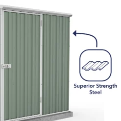 Absco 5 X 3ft Space Saver Metal Pent Shed - Green 16 Absco 5 X 3ft Space Saver Metal Pent Shed - Green -Garden Care Shop 13440828 4804929164412816