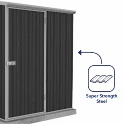 Absco 5 X 3ft Space Saver Metal Pent Shed - Dark Grey 16 Absco 5 X 3ft Space Saver Metal Pent Shed - Dark Grey -Garden Care Shop 13440829 1304929186558870