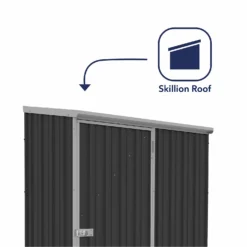 Absco 5 X 3ft Space Saver Metal Pent Shed - Dark Grey 13 Absco 5 X 3ft Space Saver Metal Pent Shed - Dark Grey -Garden Care Shop 13440829 5564929186451659