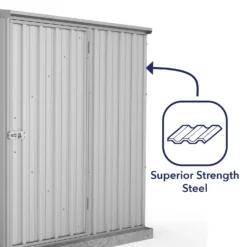 Absco 5 X 3ft Space Saver Metal Pent Shed - Zinc 16 Absco 5 X 3ft Space Saver Metal Pent Shed - Zinc -Garden Care Shop 13440830 1614929164409117