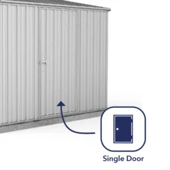 Absco 7.5 X 5ft Space Saver Metal Pent Shed - Zinc 14 Absco 7.5 X 5ft Space Saver Metal Pent Shed - Zinc -Garden Care Shop 13440831 7744929185711439