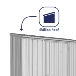 Absco 7.5 X 3ft Space Saver Metal Pent Shed - Zinc 13 Absco 7.5 X 3ft Space Saver Metal Pent Shed - Zinc -Garden Care Shop 13440836 1835027360464161