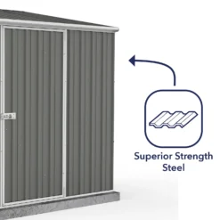 Absco 7.5 X 5ft Space Saver Metal Pent Shed - Grey 16 Absco 7.5 X 5ft Space Saver Metal Pent Shed - Grey -Garden Care Shop 13440837 1784929186297051