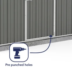 Absco 7.5 X 5ft Space Saver Metal Pent Shed - Grey 15 Absco 7.5 X 5ft Space Saver Metal Pent Shed - Grey -Garden Care Shop 13440837 2024929186238167