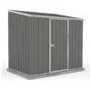 Absco 7.5 X 5ft Space Saver Metal Pent Shed - Grey 2 Absco 7.5 X 5ft Space Saver Metal Pent Shed - Grey -Garden Care Shop 13440837 6754929185918709