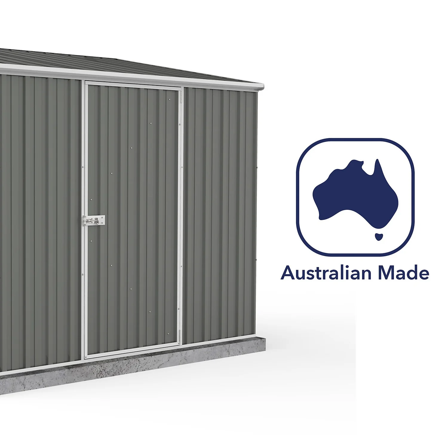 Absco 7.5 X 5ft Space Saver Metal Pent Shed - Grey 10 Absco 7.5 X 5ft Space Saver Metal Pent Shed - Grey - Image 8