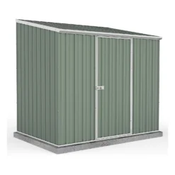 Absco 7.5 X 5ft Space Saver Metal Pent Shed - Green
