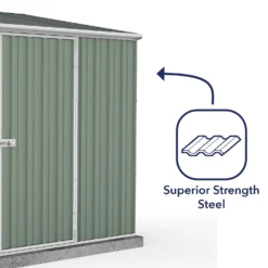 Absco 7.5 X 5ft Space Saver Metal Pent Shed - Green 16 Absco 7.5 X 5ft Space Saver Metal Pent Shed - Green -Garden Care Shop 13440838 6494929186331626