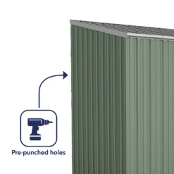 Absco 10 X 5ft Space Saver Metal Pent Shed - Green 15 Absco 10 X 5ft Space Saver Metal Pent Shed - Green -Garden Care Shop 13440844 2034929185692095
