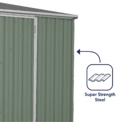 Absco 10 X 5ft Space Saver Metal Pent Shed - Green 16 Absco 10 X 5ft Space Saver Metal Pent Shed - Green -Garden Care Shop 13440844 4854929185755203