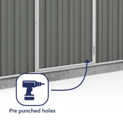 Absco 7.5 X 3ft Space Saver Metal Pent Shed - Grey 15 Absco 7.5 X 3ft Space Saver Metal Pent Shed - Grey -Garden Care Shop 13440845 1244929185726193